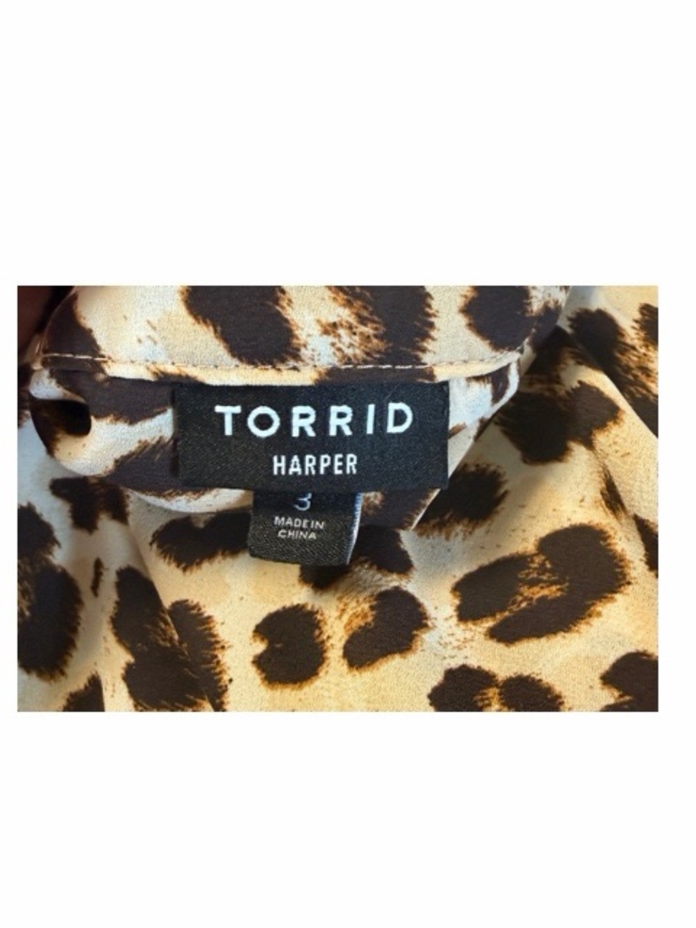 Torrid Harper Animal Leopard Print Sleeveless Hi-Low Blouse - Picture 5 of 9